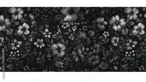 charcoal black seamless pattern wallpaper