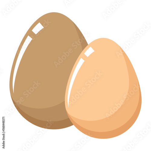 Realistic chicken egg vector. Easter