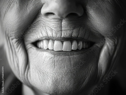 Obraz na płótnie Geriatric Dental Care and Smile Rejuvenation w salonie