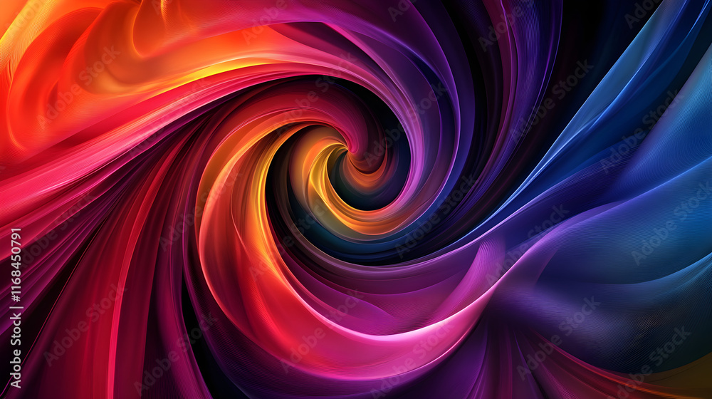 Fototapeta premium Dynamic Spiral Intersections: Overlapping Lines Creating Continuous Motion and Flow in Abstract Design