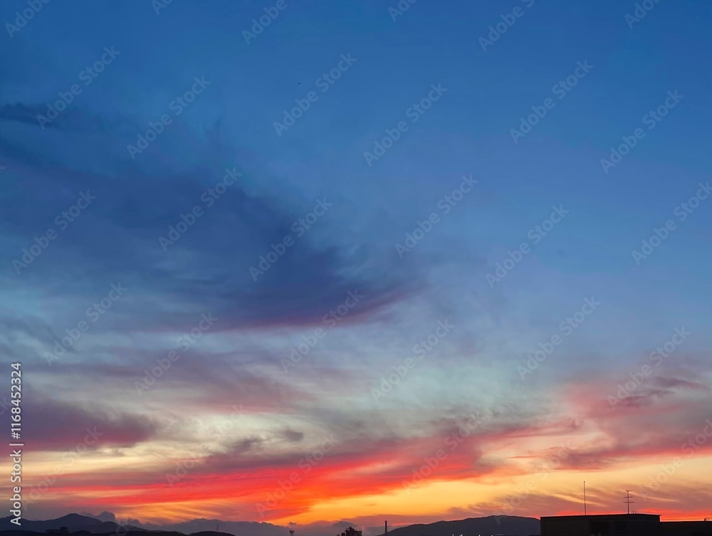 Naklejka premium sunset in the sky