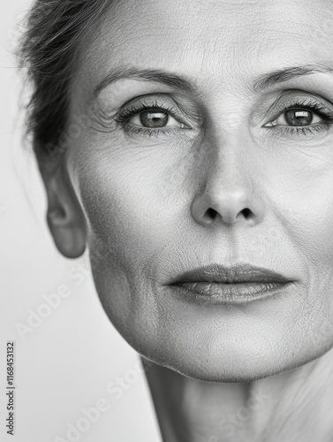 Obraz na płótnie Close-up of a Woman's Face - Aging Effects w salonie