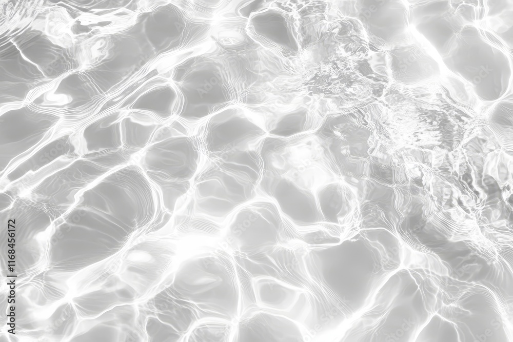 Obraz premium Abstract grayscale image of water surface with light reflections.