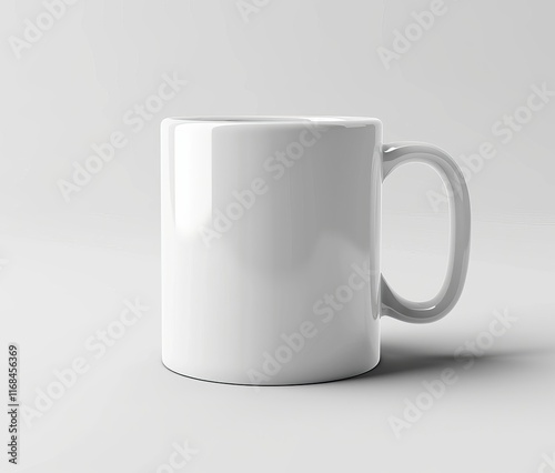 Blank white coffee mug on white background. (3)