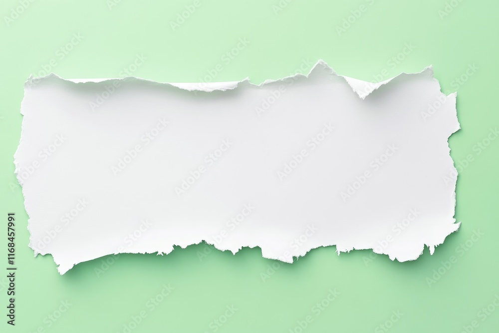 Torn white paper on mint green background. (5) Torn white paper on mint green background. (5)
