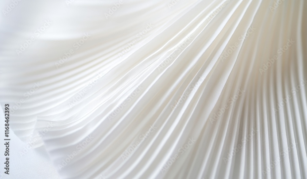 Close-up of elegant white pleated fabric. Close-up of elegant white pleated fabric.