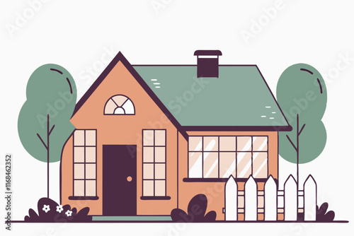 Home illustration vector on white background

