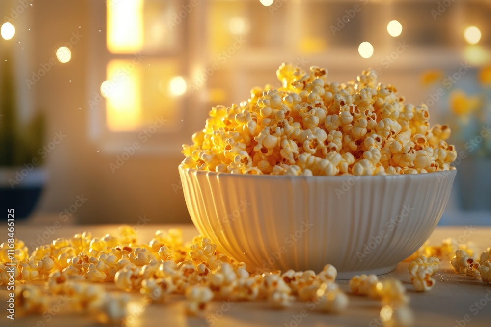 Popcorn on Table Popcorn on Table