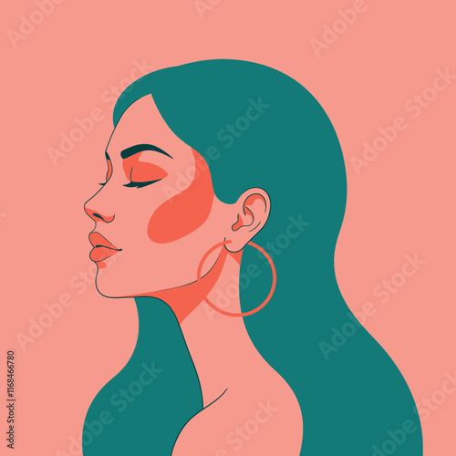 Stylized Flat Color Portraits Modern Minimalist Profiles for Branding and Design.
