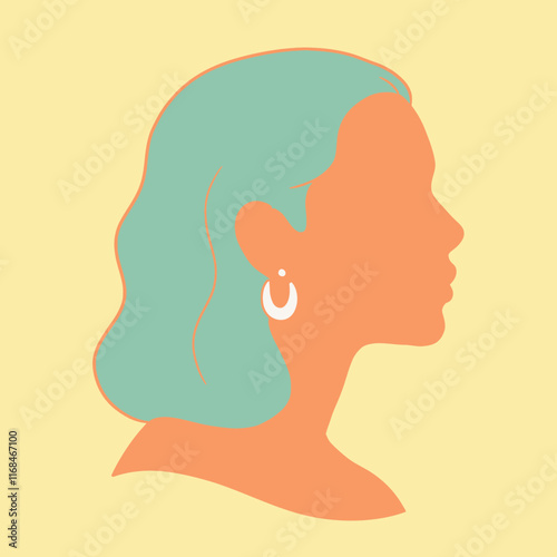 Stylized Flat Color Portraits Modern Minimalist Profiles for Branding and Design.
