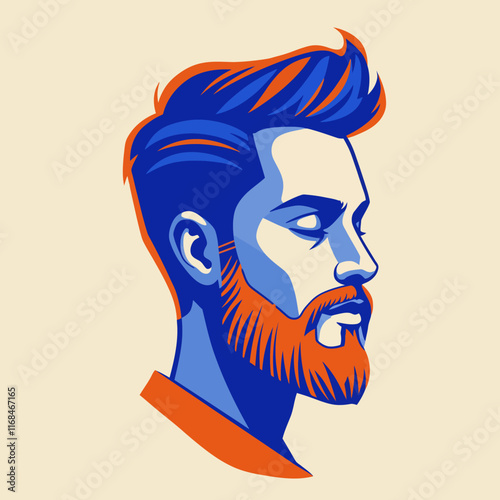 Stylized Flat Color Portraits Modern Minimalist Profiles for Branding and Design.
