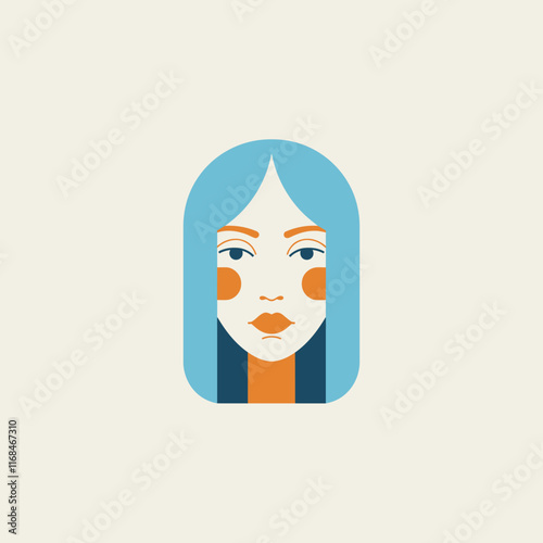 Stylized Flat Color Portraits Modern Minimalist Profiles for Branding and Design.
