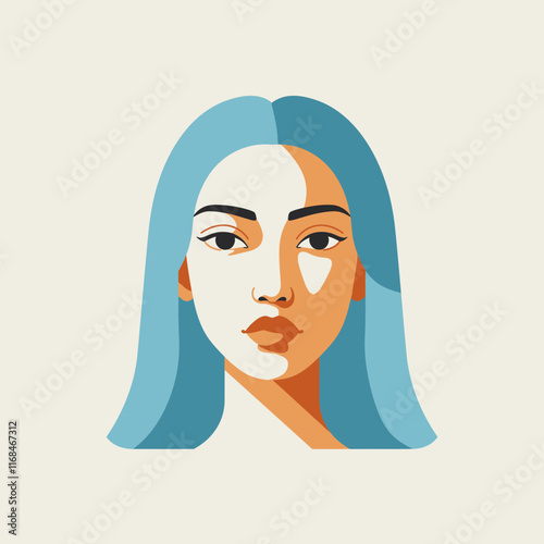 Stylized Flat Color Portraits Modern Minimalist Profiles for Branding and Design.
