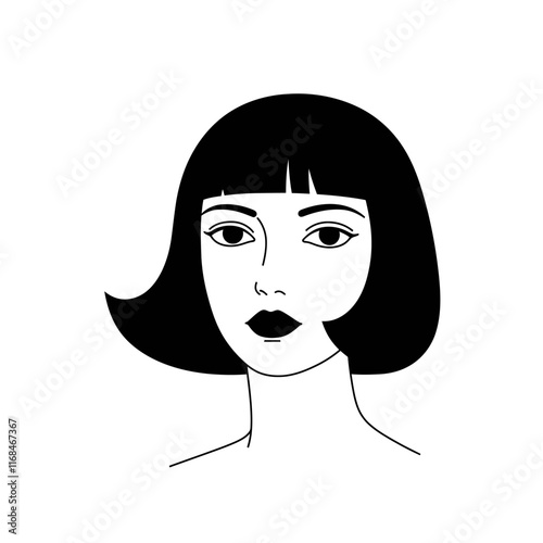 Stylized Flat Color Portraits Modern Minimalist Profiles for Branding and Design.
