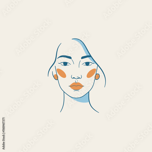 Stylized Flat Color Portraits Modern Minimalist Profiles for Branding and Design.
