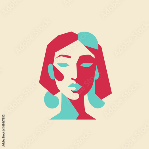 Stylized Flat Color Portraits Modern Minimalist Profiles for Branding and Design.
