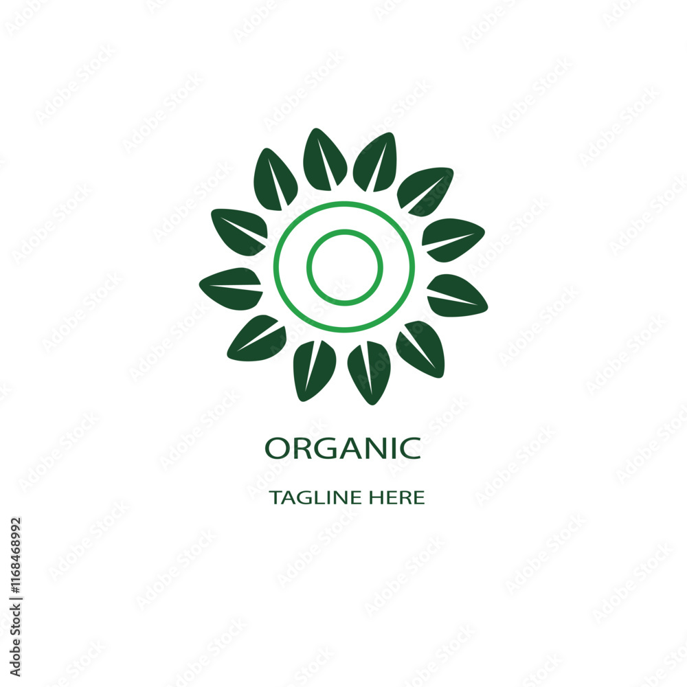 Fototapeta premium abstract flower organic logo design