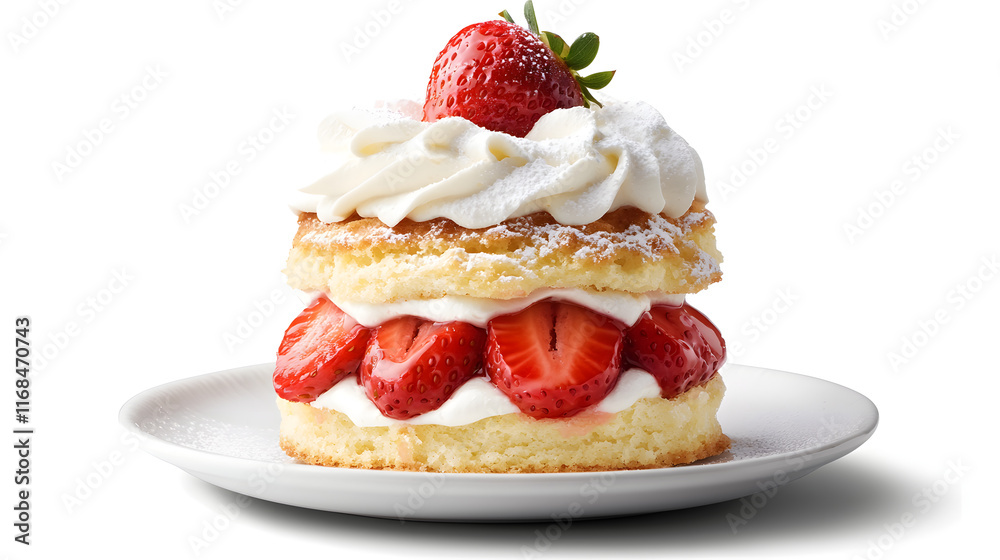 Delicious Strawberry Shortcake with Whipped Cream and Fresh Berries Delicious Strawberry Shortcake with Whipped Cream and Fresh Berries
