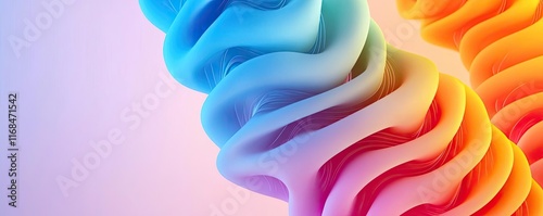 Ink abstract background idea. A vibrant abstract design showcasing smooth, flowing curves in bright colors.