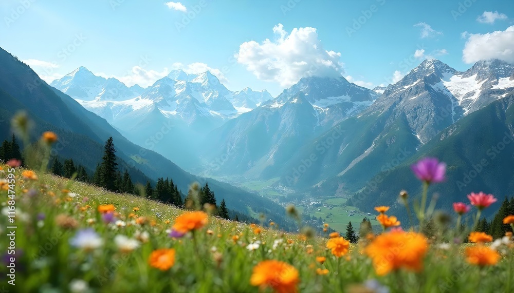 Fototapeta premium meadow with flowers