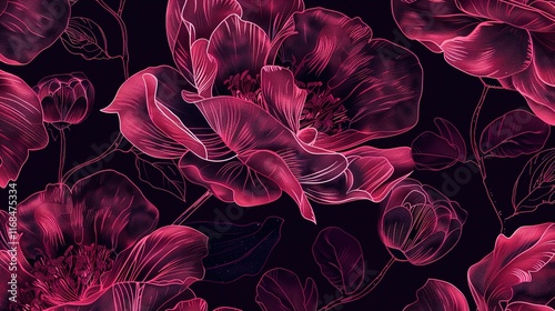 magneta pink seamless pattern wallpaper