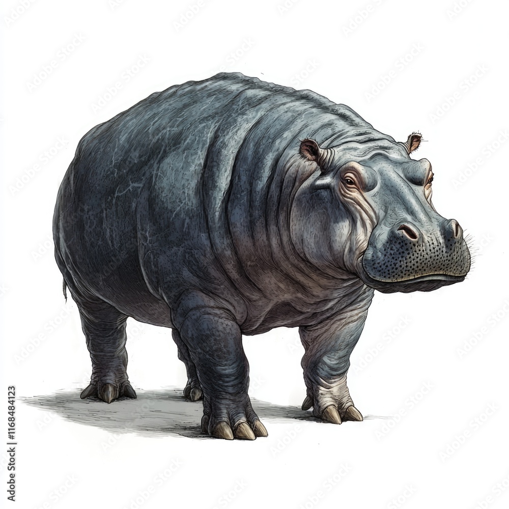 Hippopotamus Standing
