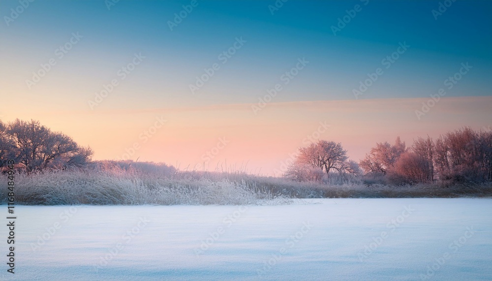 Minimalist Winter Fields Background Minimalist Winter Fields Background