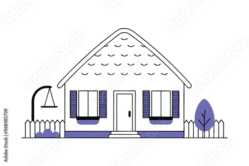 Home illustration vector on white background

