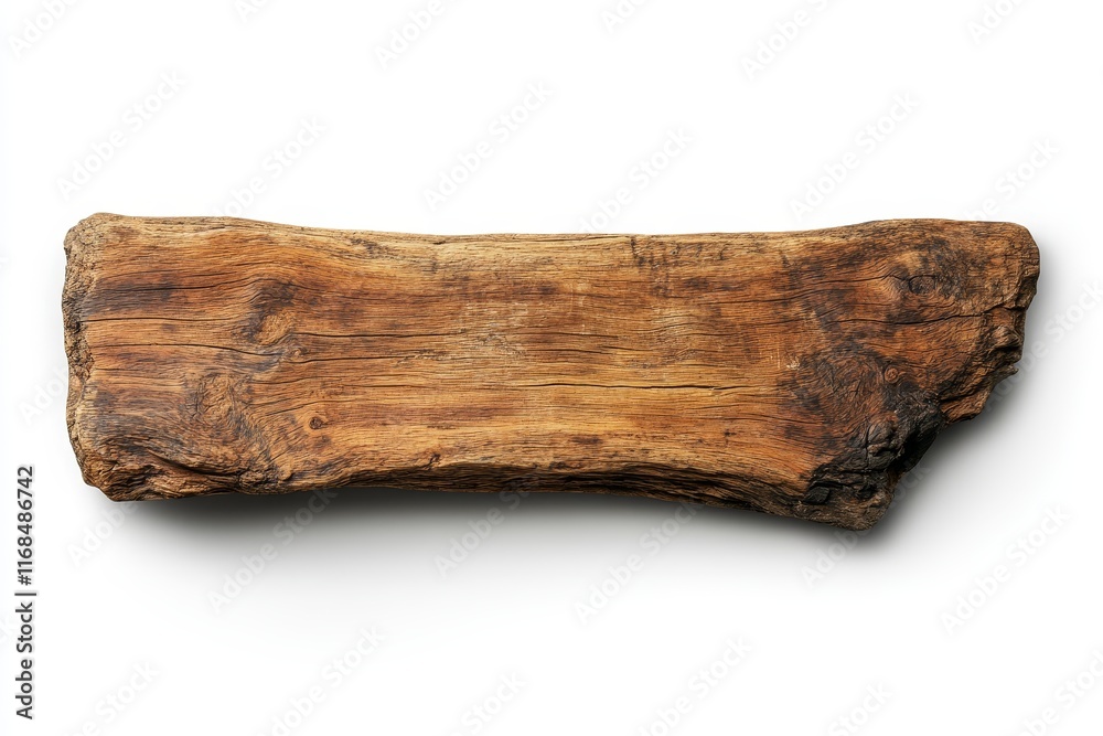 Rustic brown wood plank isolated on white. Rustic brown wood plank isolated on white.