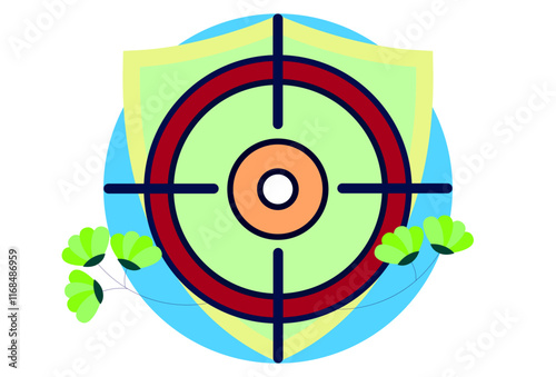 Shoot Target Concept Illustration Stylish and Beautiful