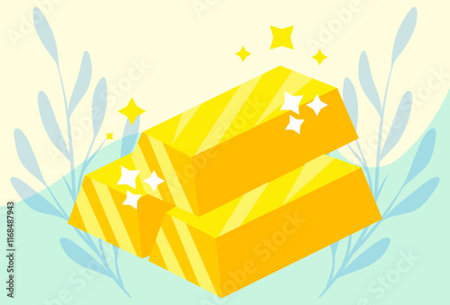 Ingots Concept Illustration Stylish and Beautiful