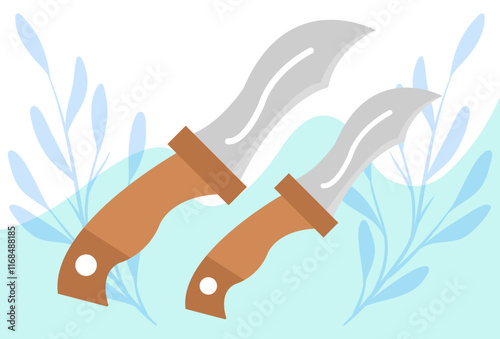 Wild Knife Concept Illustration Stylish and Beautiful