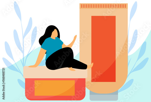 Face Scrub Concept Illustration Stylish and Beautiful