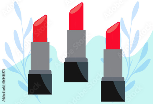 Lipstick Concept Illustration Stylish and Beautiful