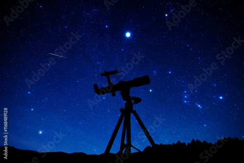 Astronomical telescope for observing stars, planets, Moon and other celestial objects.