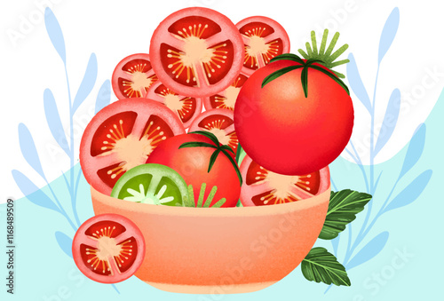 Tomato Concept Illustration Stylish and Beautiful