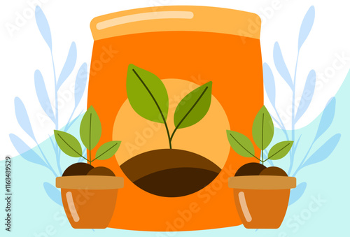 Seeds Bag Concept Illustration Stylish and Beautiful