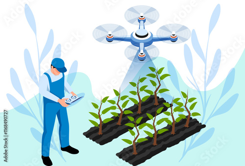 Irrigation Concept Illustration Stylish and Beautiful