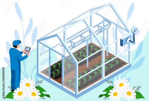 Smart Farming Concept Illustration Stylish and Beautiful