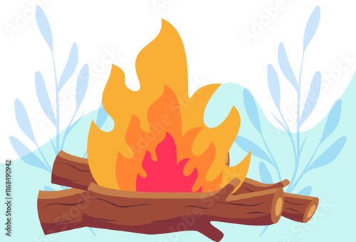Firewood Concept Illustration Stylish and Beautiful