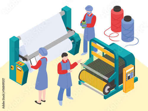 Rolling Machine Concept Illustration Stylish and Beautiful