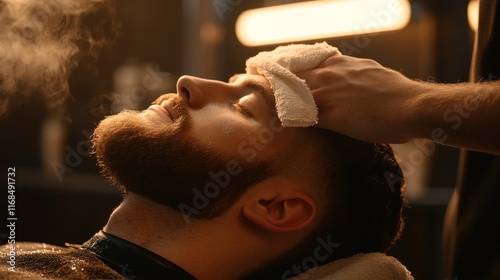 Classic Barber Towel Treatment with Steam