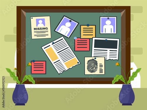 Pinboard Concept Illustration Stylish and Beautiful