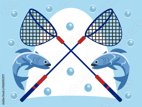 Hand Net Concept Illustration Stylish and Beautiful