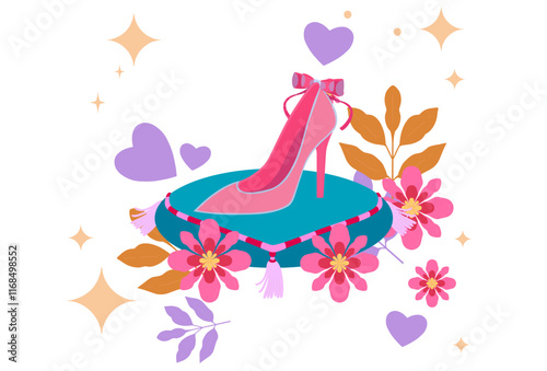 Women Shoes Concept Illustration Stylish and Beautiful