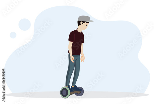 Segway Concept Illustration Stylish and Beautiful