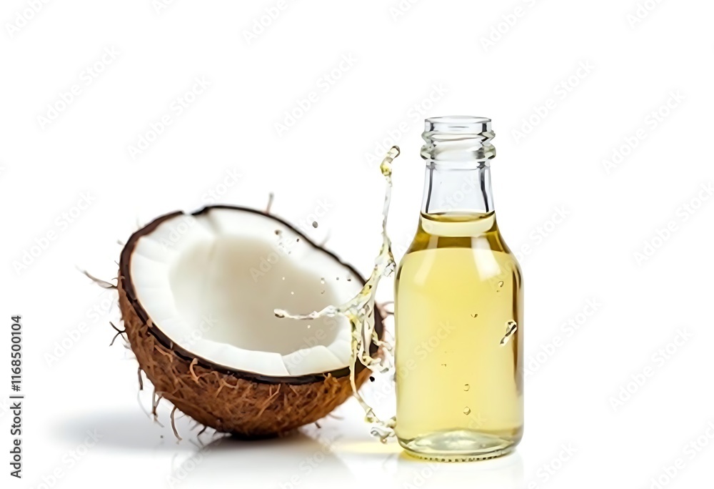 Coconut oil isolated on white background Coconut oil isolated on white background