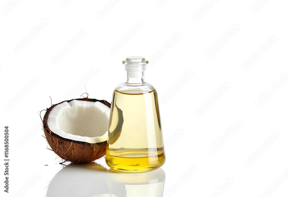 Coconut oil isolated on white background Coconut oil isolated on white background