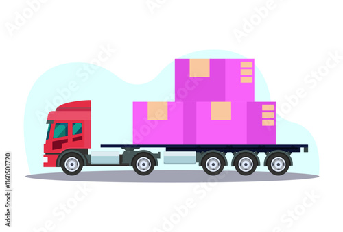 Truck Trailer Concept Illustration Stylish and Beautiful