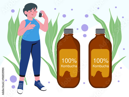 Syrup Concept Illustration Stylish and Beautiful